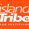 Island Tribe Sun Protection logo on an orange background.