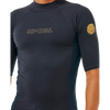 Rip Curl Mens Dawn Patrol UPF 50 Perf Short Sleeve Rash Vest