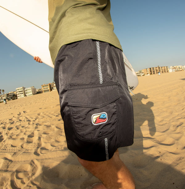 Rusty Tripped out elastic boardshort - black