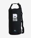 Bull Dog Dry Bag 20L black waterproof backpack with roll-top closure.