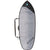 Bulldog Essentials Fish Surfboard Bag with durable silver fabric and black accents.