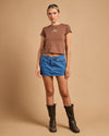 Rusty Risque Low Rise Denim Micro Skirt