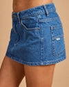 Rusty Risque Low Rise Denim Micro Skirt