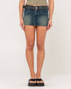 Rusty Norty Low Rise Denim Micro Mini Skirt