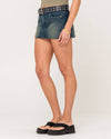 Rusty Norty Low Rise Denim Micro Mini Skirt