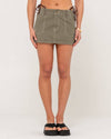 Rusty Dirtbag Cargo Low Rise Mini Skirt