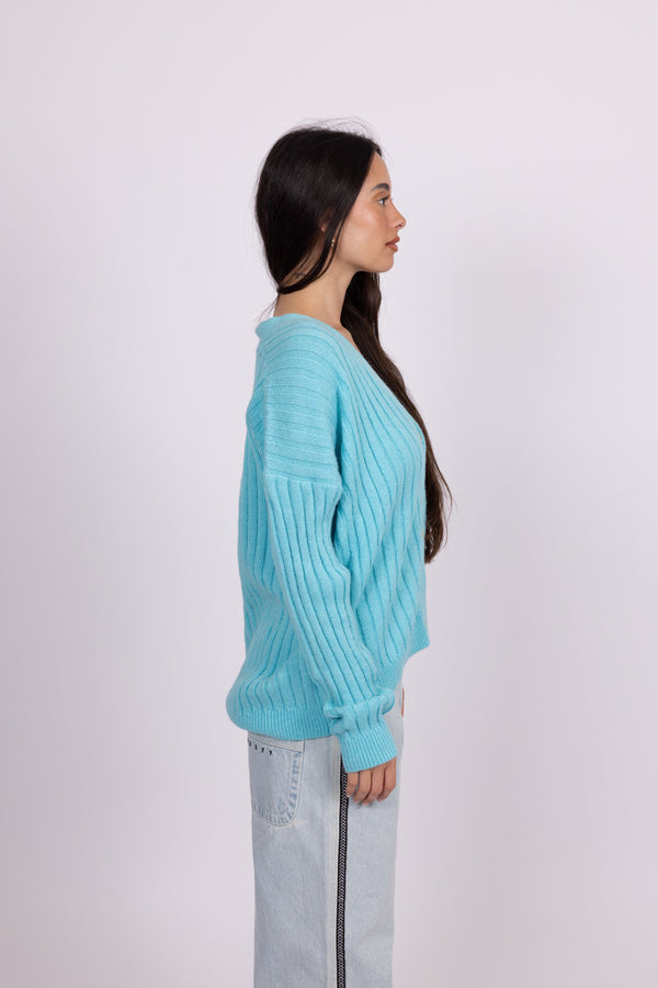 Rusty Morning golf rib cardigan