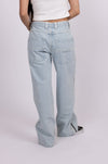 Rusty Flip Mommy low rise wide leg denim pant - sky blue heather