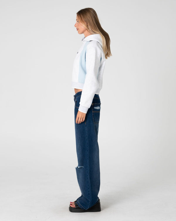 Rusty Mini Two Tides Cropped Fleece Hoodie