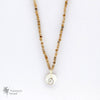 Pineapple Island Natural Wood shiva shell Choker Necklace