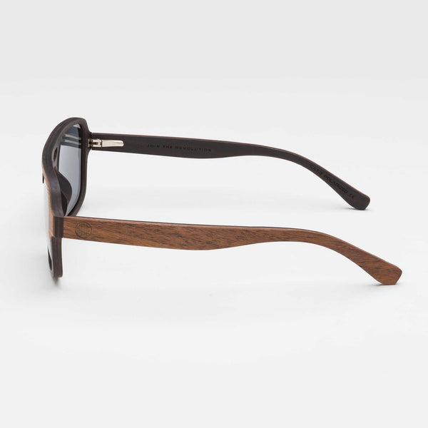 Sustainable Sunglasses - Nazere Walnut Wood Sunglasses