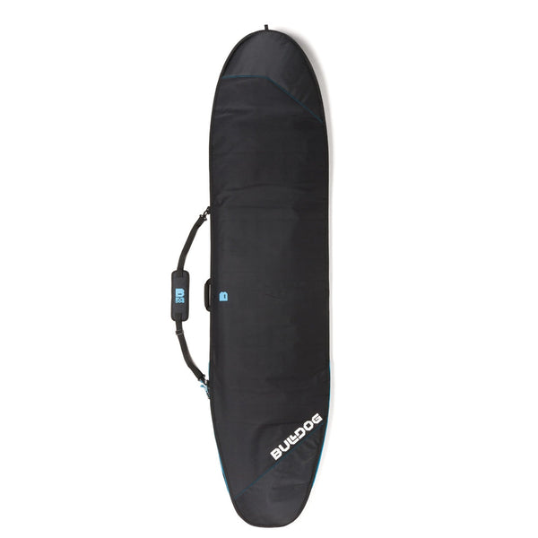 Bulldog Core Longboard Surfboard Bag 9'6, black exterior with padded strap.
