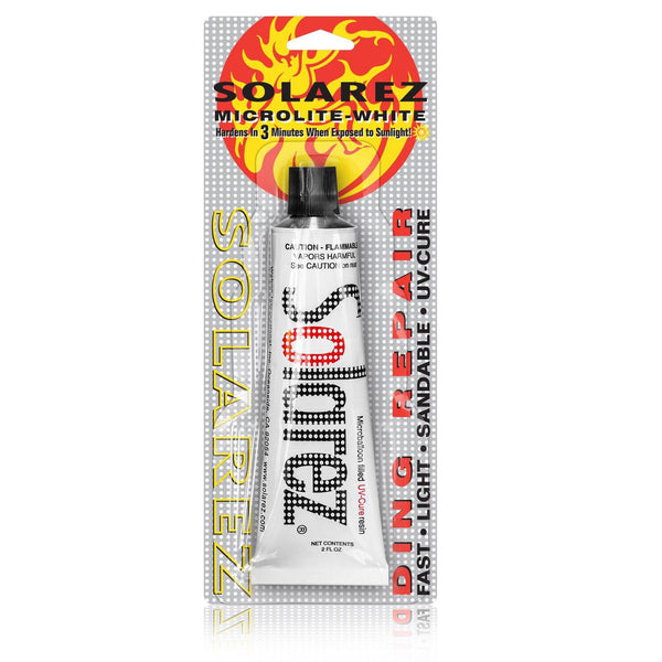 Solarez Polyester Microlite Filler for surfboard ding repair, UV-cure.