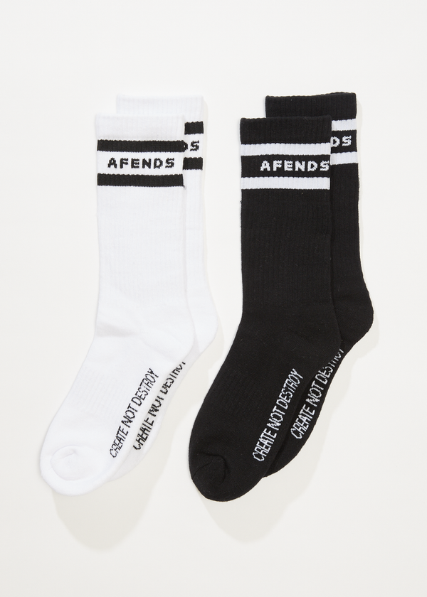 AFENDS Create Not Destroy Two Pack Sock