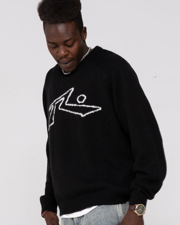 Rusty Lazy Mohair Knitted Crew