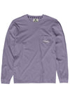 Vissla Coastwide Boys LS Tee in purple with front pocket logo.