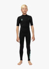 Vissla 7 Seas Boys 2-2 Ss Full Suit in Black