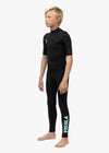Vissla 7 Seas Boys 2-2 Ss Full Suit in Black, view 8