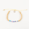 Pineapple Island Bracelet COCB-024 with colorful beads and adjustable cord.