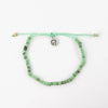 Green Pineapple Island Coconut Beach Bracelet with silver charm.