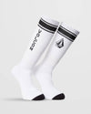 Volcom High Stripe Socks - White