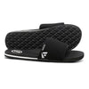 FoamLife Tarlan Slide black men's slider showing sole and strap details.