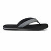 Side view of FoamLife Sharp men's black flip flop with sleek design.