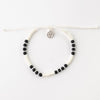 Stylish Pineapple Island Anklet FIA-024 with black and white beads.