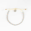 Pineapple Island Avalon clay beaded anklet with pastel beads and charm.