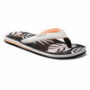 FoamLife Zikat SC women's black flip flops with tropical leaf design.