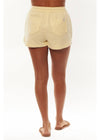 Back view of Sisstrevolution Isla Waves Short in white sand color with pocket details.
