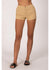 Sisstrevolution Hit The Cord Short in beige, front view for ladies.