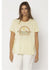 Sisstrevolution Island Party S/S Knit Tee in yellow with surf graphic.