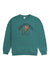 Sisstrevolution Stay Wild Crew Fleece in vintage green with graphic design.