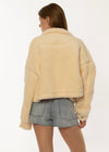 Back view of Sisstrevolution Bungalow Sherpa Jacket, soft and warm fabric.