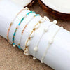 Pineapple Island Giada Cinta Pearl Beaded Surf Anklet
