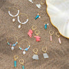 GIADA GEGAMBAR WIRE HOOP EARRINGS