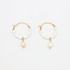 GIADA GEGAMBAR WIRE HOOP EARRINGS