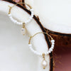 GIADA GEGAMBAR WIRE HOOP EARRINGS