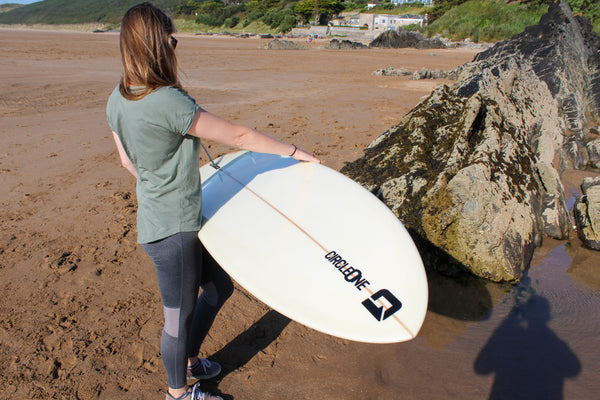 9ft Southern Swells Longboard Round Tail Clear Epoxy Finish (FINS Included)