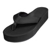 Indosole - Womens Flip Flops - Platform - Black