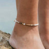 Pineapple Island Kauai Puka Shell & Pearl Anklet
