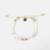 Pineapple Island Love Is Here Natural Stone, Pearl & Shell Bracelet - Rose Quartz