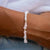 Pineapple Island Love Is Here Natural Stone, Pearl & Shell Bracelet - Rose Quartz