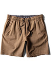 Vissla Hemp No See Ums Eco 18" Elastic Walkshort in brown, front view.