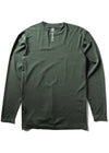 Vissla Twisted Eco L/S Lycra in military heather, back view.