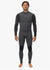 Vissla New Seas 3-2 V-Zip Wetsuit in gray, full-body front view.