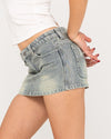 Rusty Norty Low Rise Denim Micro Mini Skirt