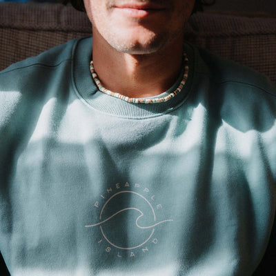 Pineapple Island Laut Turquiose Wood Necklace