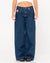 Front view of Rusty Low Rise Super Wide Leg Jean in dark blue denim.